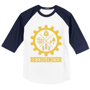 Beergineer Homebrew Home Brewing Craft Beer Brewer Gift  Baseball Sleeve Shirt