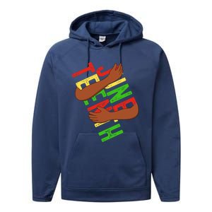 Black Hand Hug Juneteenth Independence Melanin Freedom Day Gift Performance Fleece Hoodie