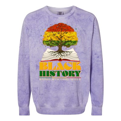 Black History Honoring The Past Inspiring The Future Black History Month Colorblast Crewneck Sweatshirt