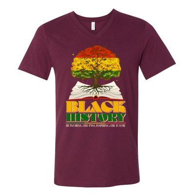 Black History Honoring The Past Inspiring The Future Black History Month V-Neck T-Shirt