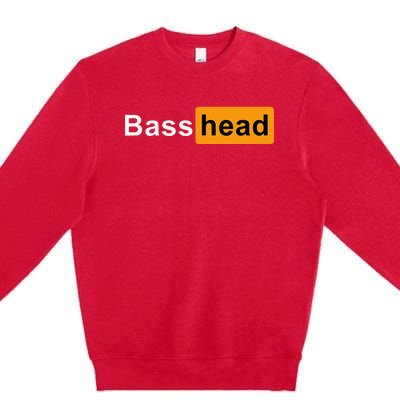 Bass Head Headbanger Edm Rave Festival Costume Dance Music Premium Crewneck Sweatshirt