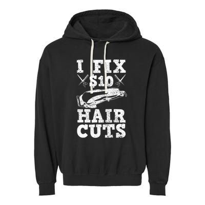 Barber Hairdresser Hairdresser Funny Gift Garment-Dyed Fleece Hoodie