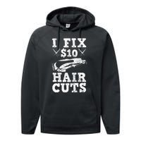 Barber Hairdresser Hairdresser Funny Gift Performance Fleece Hoodie