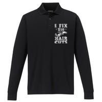 Barber Hairdresser Hairdresser Funny Gift Performance Long Sleeve Polo