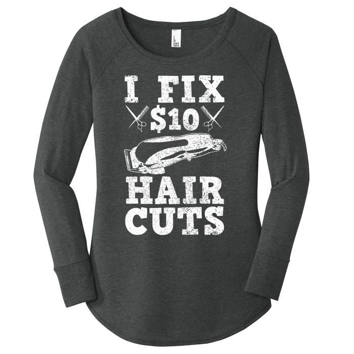 Barber Hairdresser Hairdresser Funny Gift Women's Perfect Tri Tunic Long Sleeve Shirt