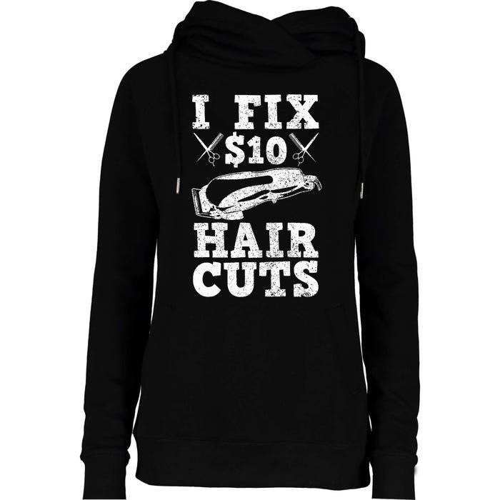 Barber Hairdresser Hairdresser Funny Gift Womens Funnel Neck Pullover Hood