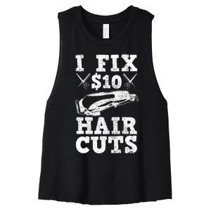 Barber Hairdresser Hairdresser Funny Gift Women's Racerback Cropped Tank