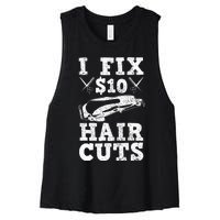 Barber Hairdresser Hairdresser Funny Gift Women's Racerback Cropped Tank