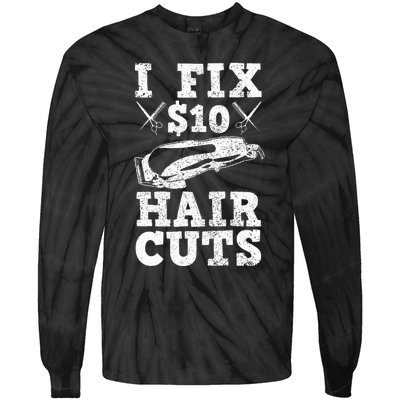 Barber Hairdresser Hairdresser Funny Gift Tie-Dye Long Sleeve Shirt