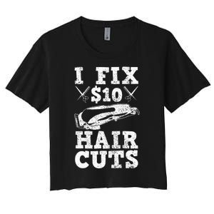 Barber Hairdresser Hairdresser Funny Gift Women's Crop Top Tee