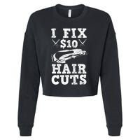 Barber Hairdresser Hairdresser Funny Gift Cropped Pullover Crew