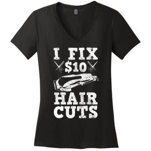 Barber Hairdresser Hairdresser Funny Gift Women's V-Neck T-Shirt