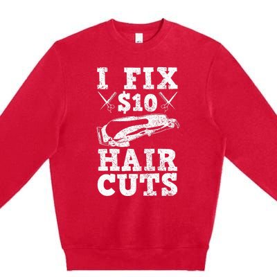 Barber Hairdresser Hairdresser Funny Gift Premium Crewneck Sweatshirt