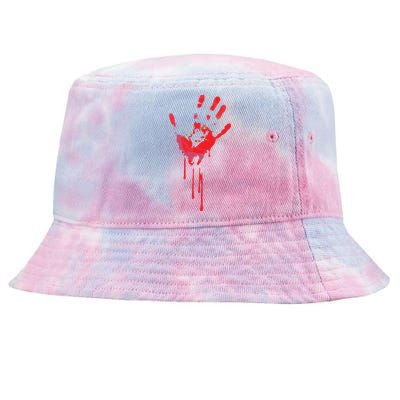 Bloody Hand Horror Blood Creepy Halloween Tie-Dyed Bucket Hat