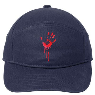 Bloody Hand Horror Blood Creepy Halloween 7-Panel Snapback Hat