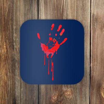 Bloody Hand Horror Blood Creepy Halloween Coaster