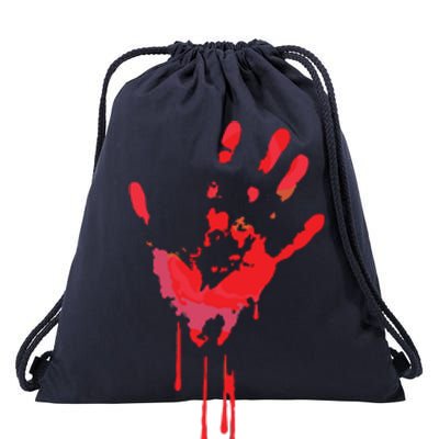 Bloody Hand Horror Blood Creepy Halloween Drawstring Bag