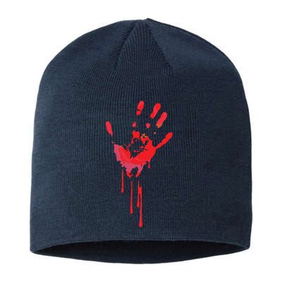 Bloody Hand Horror Blood Creepy Halloween Sustainable Beanie