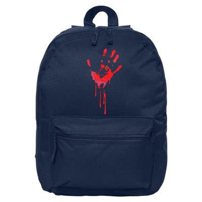 Bloody Hand Horror Blood Creepy Halloween 16 in Basic Backpack