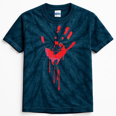 Bloody Hand Horror Blood Creepy Halloween Kids Tie-Dye T-Shirt