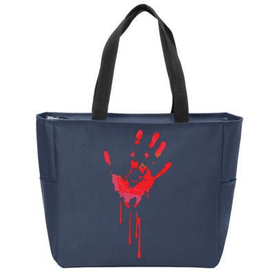 Bloody Hand Horror Blood Creepy Halloween Zip Tote Bag