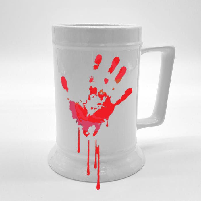 Bloody Hand Horror Blood Creepy Halloween Beer Stein