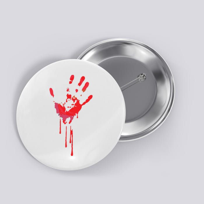 Bloody Hand Horror Blood Creepy Halloween Button