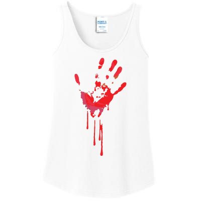 Bloody Hand Horror Blood Creepy Halloween Ladies Essential Tank