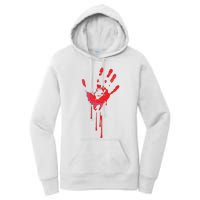 Bloody Hand Horror Blood Creepy Halloween Women's Pullover Hoodie