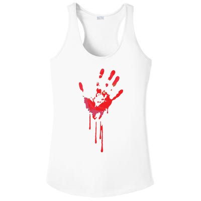 Bloody Hand Horror Blood Creepy Halloween Ladies PosiCharge Competitor Racerback Tank