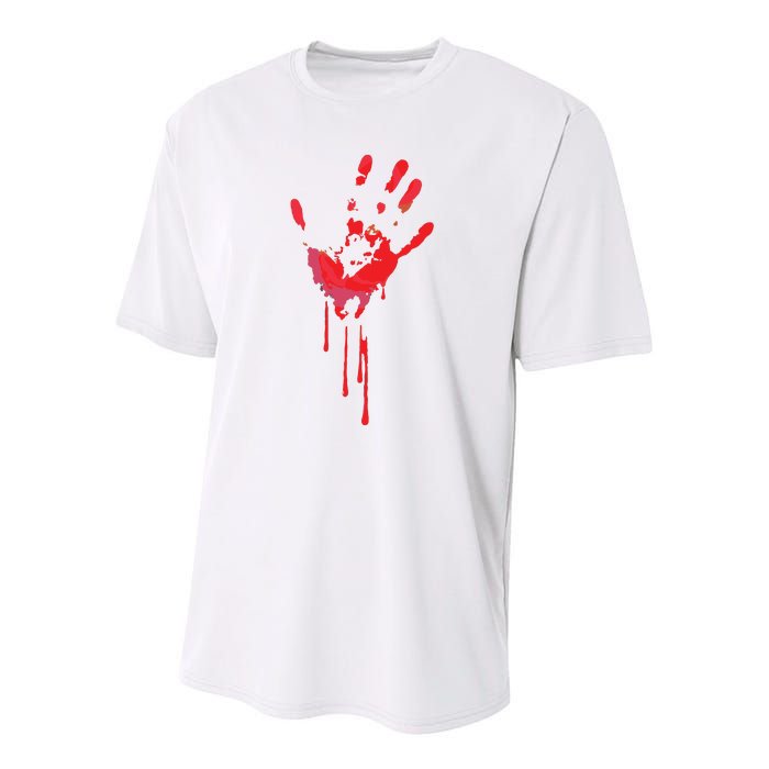 Bloody Hand Horror Blood Creepy Halloween Youth Performance Sprint T-Shirt