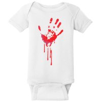 Bloody Hand Horror Blood Creepy Halloween Baby Bodysuit