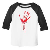 Bloody Hand Horror Blood Creepy Halloween Toddler Fine Jersey T-Shirt