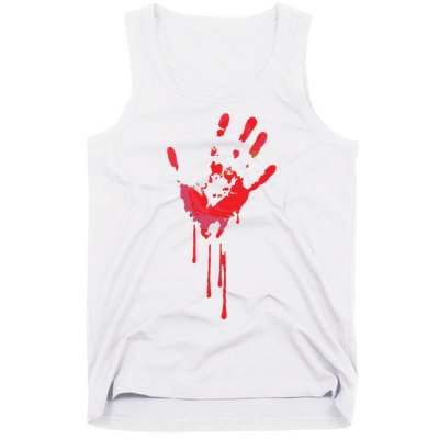 Bloody Hand Horror Blood Creepy Halloween Tank Top