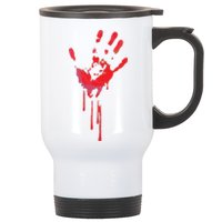 Bloody Hand Horror Blood Creepy Halloween Stainless Steel Travel Mug