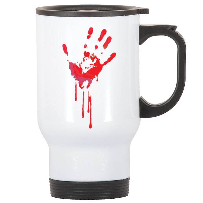 Bloody Hand Horror Blood Creepy Halloween Stainless Steel Travel Mug