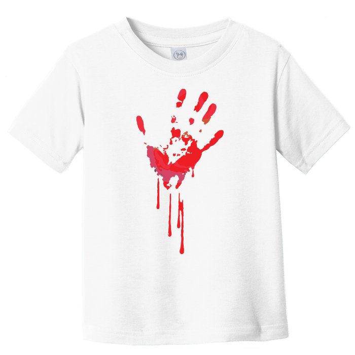 Bloody Hand Horror Blood Creepy Halloween Toddler T-Shirt