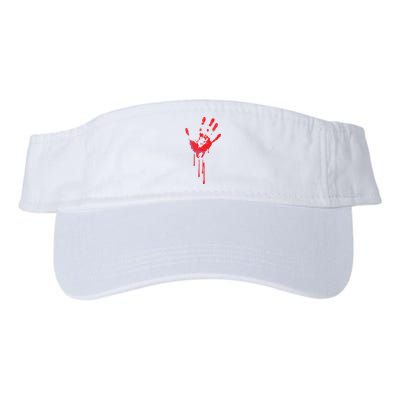 Bloody Hand Horror Blood Creepy Halloween Valucap Bio-Washed Visor