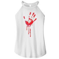 Bloody Hand Horror Blood Creepy Halloween Women's Perfect Tri Rocker Tank