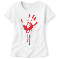 Bloody Hand Horror Blood Creepy Halloween Women's T-Shirt