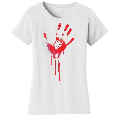 Bloody Hand Horror Blood Creepy Halloween Women's T-Shirt