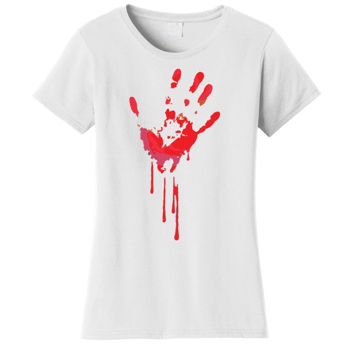 Bloody Hand Horror Blood Creepy Halloween Women's T-Shirt