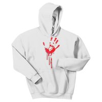 Bloody Hand Horror Blood Creepy Halloween Kids Hoodie