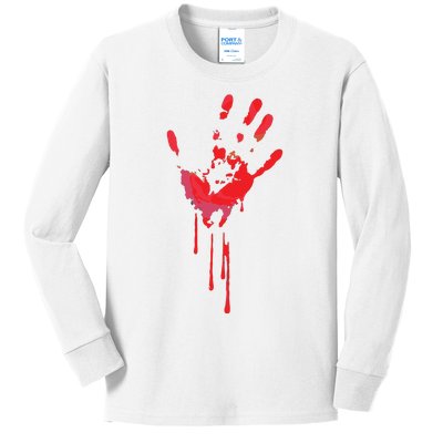 Bloody Hand Horror Blood Creepy Halloween Kids Long Sleeve Shirt