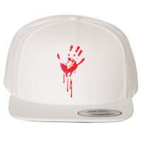 Bloody Hand Horror Blood Creepy Halloween Wool Snapback Cap