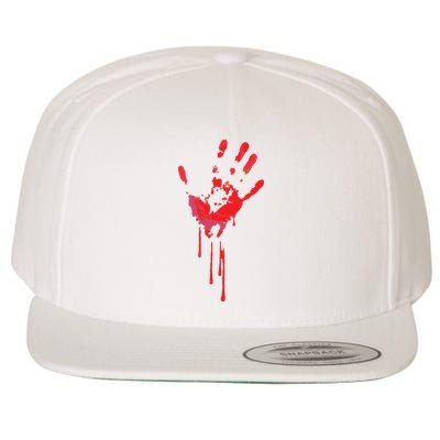 Bloody Hand Horror Blood Creepy Halloween Wool Snapback Cap