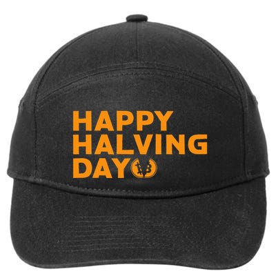 Bitcoin Halving Happy Halving Day Crypto Cryptocurrency 7-Panel Snapback Hat