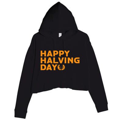 Bitcoin Halving Happy Halving Day Crypto Cryptocurrency Crop Fleece Hoodie
