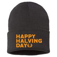 Bitcoin Halving Happy Halving Day Crypto Cryptocurrency Sustainable Knit Beanie