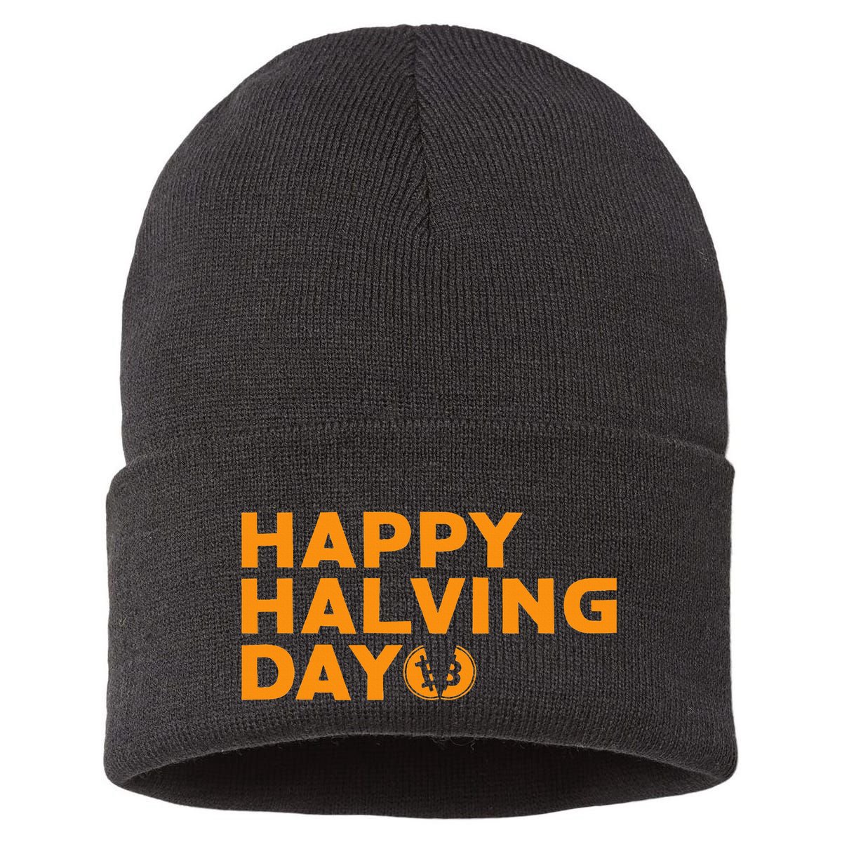 Bitcoin Halving Happy Halving Day Crypto Cryptocurrency Sustainable Knit Beanie